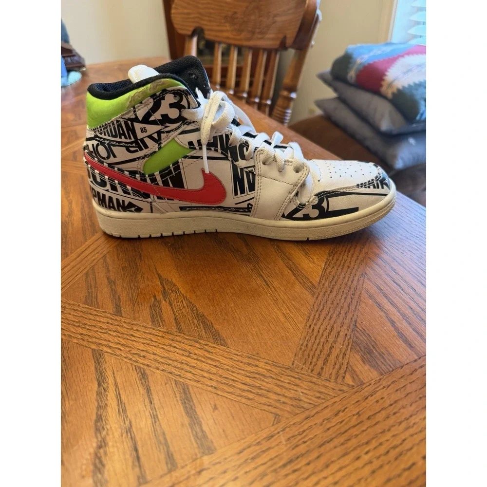 Jordan Mid 1 All Over Logos (554724-119) Men's 8